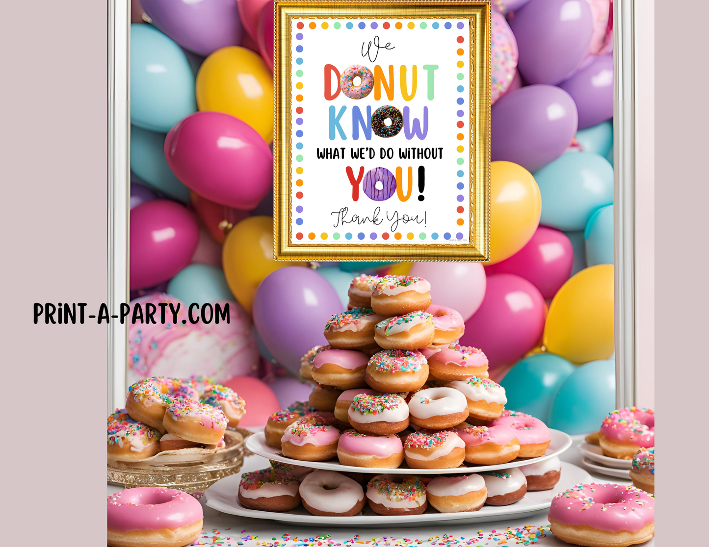 Appreciation Sign DONUT BAR | DONUT STATION SETUP | Teacher Appreciation | Co-worker appreciation