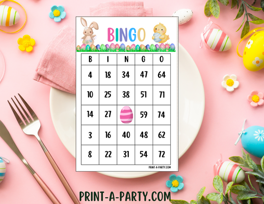 BINGO: Easter Bingo | Easter Bunny | Easter Activities | Parties | Classroom | 30, 40, or 50 cards