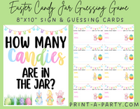 EASTER CANDY GUESSING GAME | How many candies in jar | Easter Party | Easter DIY | Peeps | Jellybeans | Printable