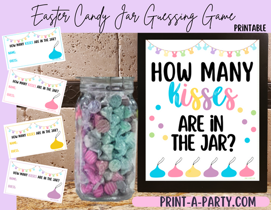 CANDY JAR GUESSING GAME - EASTER KISSES | How many kisses in jar | Easter Kisses | Easter Party, Classroom, Office Idea | Easter DIY