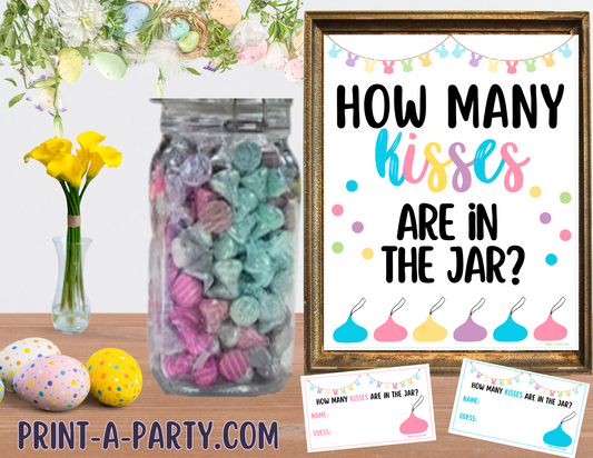 CANDY JAR GUESSING GAME - EASTER KISSES | How many kisses in jar | Easter Kisses | Easter Party, Classroom, Office Idea | Easter DIY