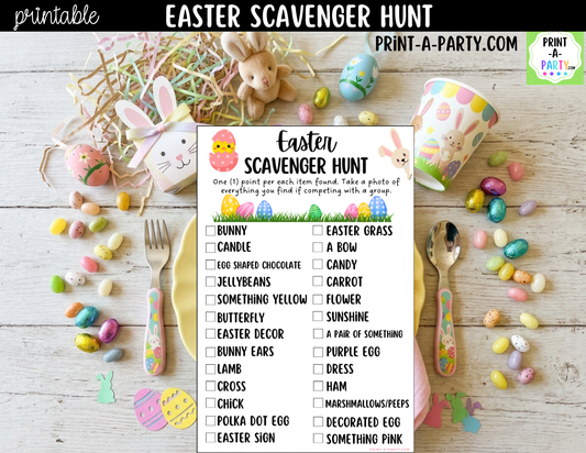 Easter Scavenger Hunt Printable | Easter Party Game
