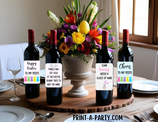 WINE LABELS: Easter Wine | Funny Sarcastic Easter Wine Labels | Wine Gift | Wine Labels | INSTANT DOWNLOAD