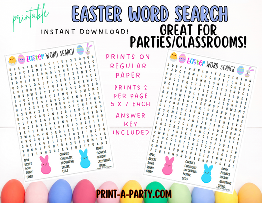 WORD SEARCH:  Easter Word Search | Easter Games | Easter Bunny | Easter Activities - INSTANT DOWNLOAD