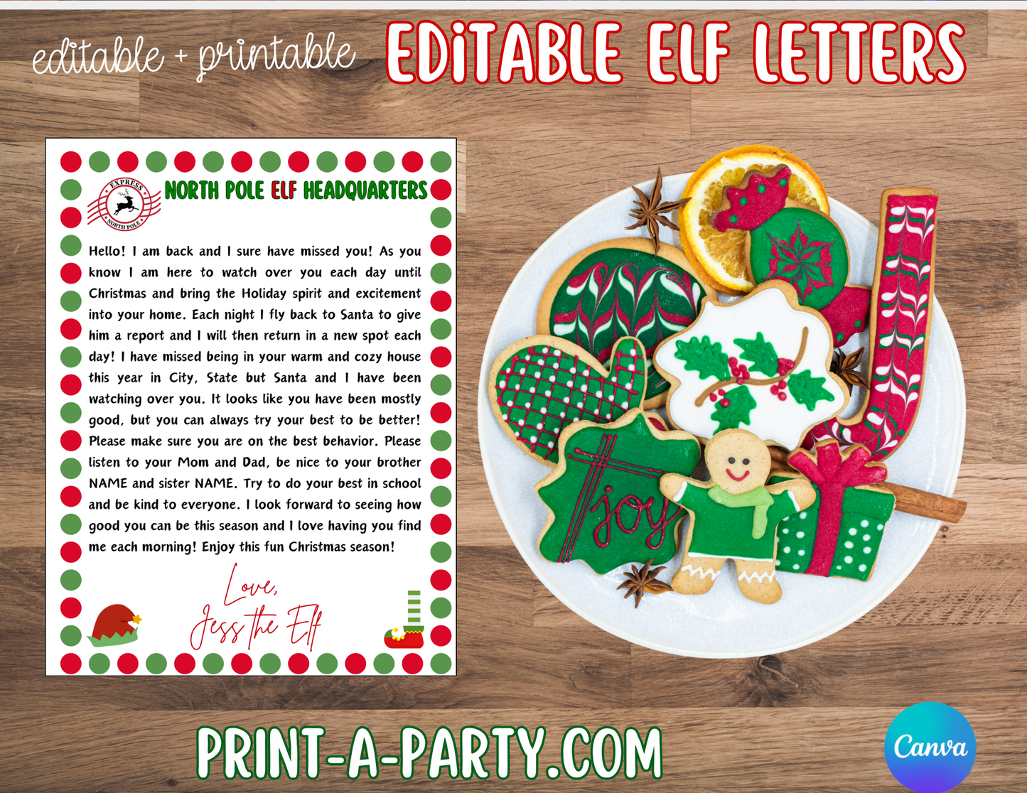 ELF - Editable Elf Note Pack - Printable Christmas Elf Letters