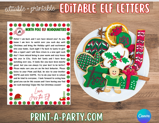 ELF - Editable Elf Note Pack - Printable Christmas Elf Letters