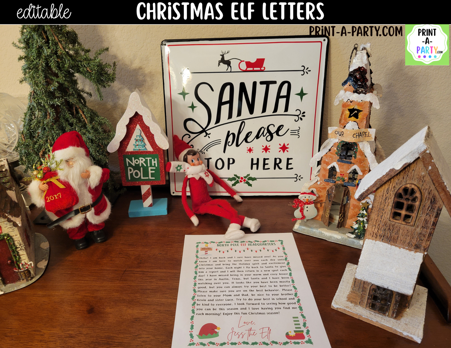 Editable Christmas Elf Letters - Printable Elf Arrival and Goodbye Notes for Kids