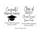 WINE LABELS: EDITABLE College Graduation Wine Labels (2) | Graduation Gift | College Grad | Custom College Grad Gift