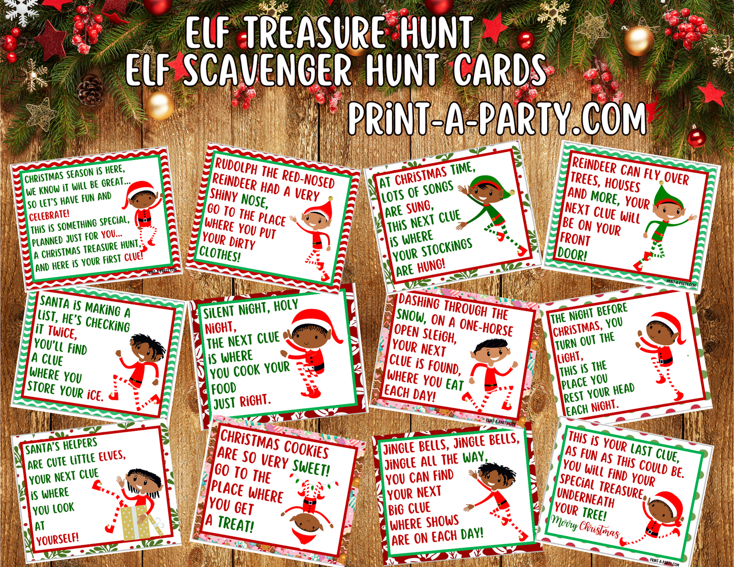 ELF TREASURE HUNT | Elf Scavenger Hunt | MALE ELF W DARK SKIN TONE | Elf Activity | Christmas Elf Arrival