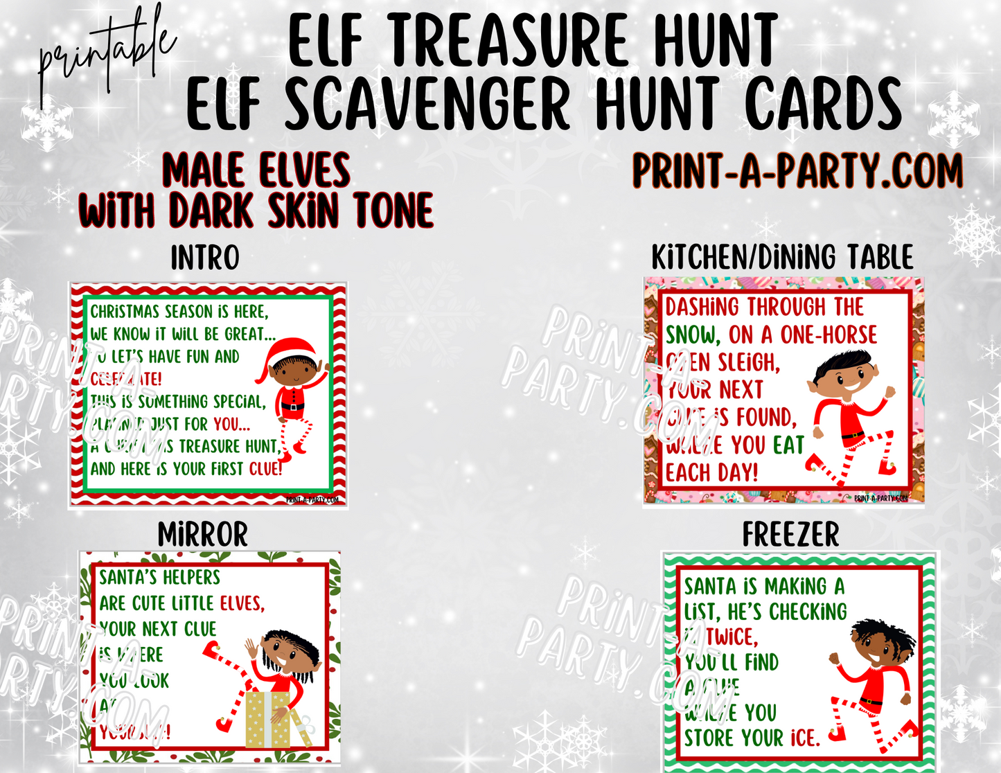 ELF TREASURE HUNT | Elf Scavenger Hunt | MALE ELF W DARK SKIN TONE | Elf Activity | Christmas Elf Arrival