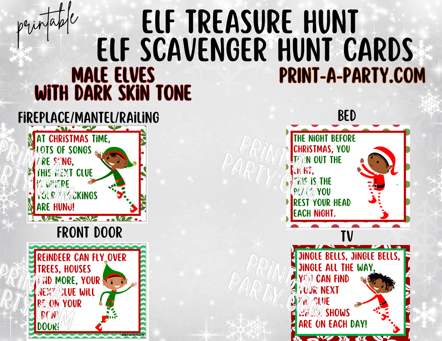 ELF TREASURE HUNT | Elf Scavenger Hunt | MALE ELF W DARK SKIN TONE | Elf Activity | Christmas Elf Arrival