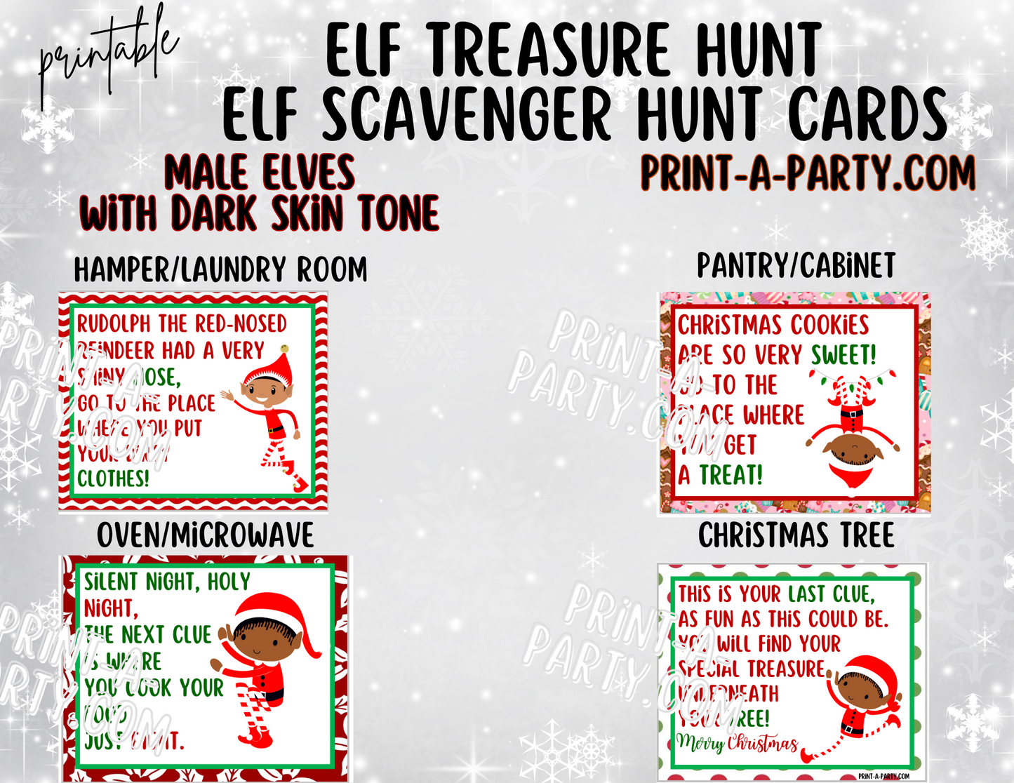 ELF TREASURE HUNT | Elf Scavenger Hunt | MALE ELF W DARK SKIN TONE | Elf Activity | Christmas Elf Arrival