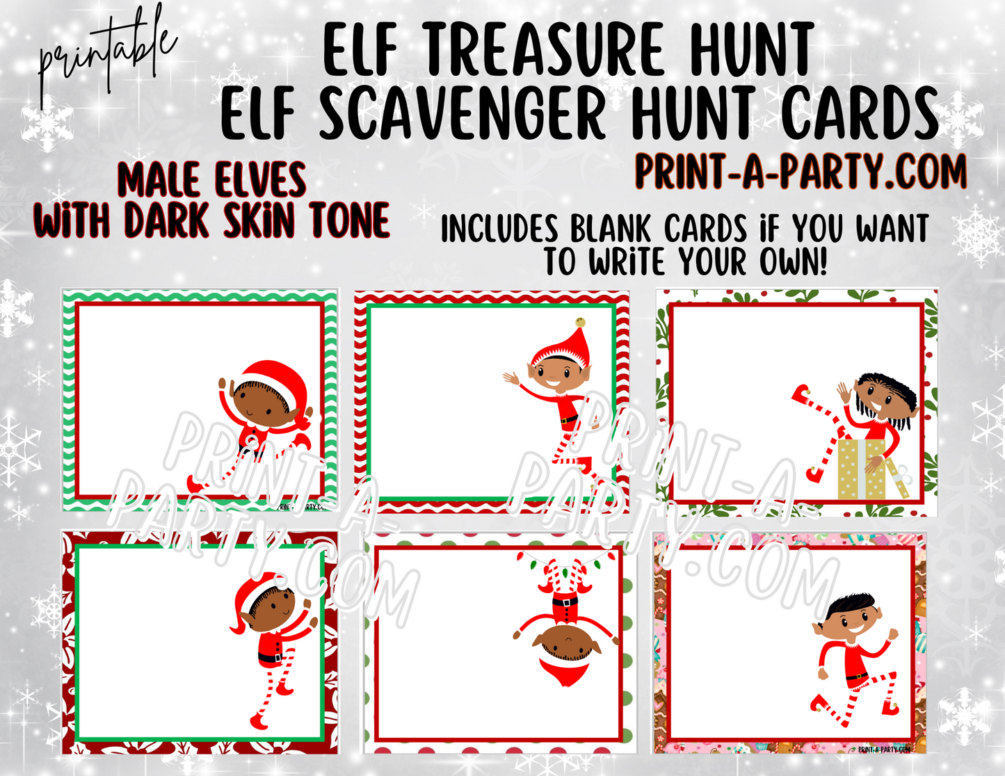 ELF TREASURE HUNT | Elf Scavenger Hunt | MALE ELF W DARK SKIN TONE | Elf Activity | Christmas Elf Arrival