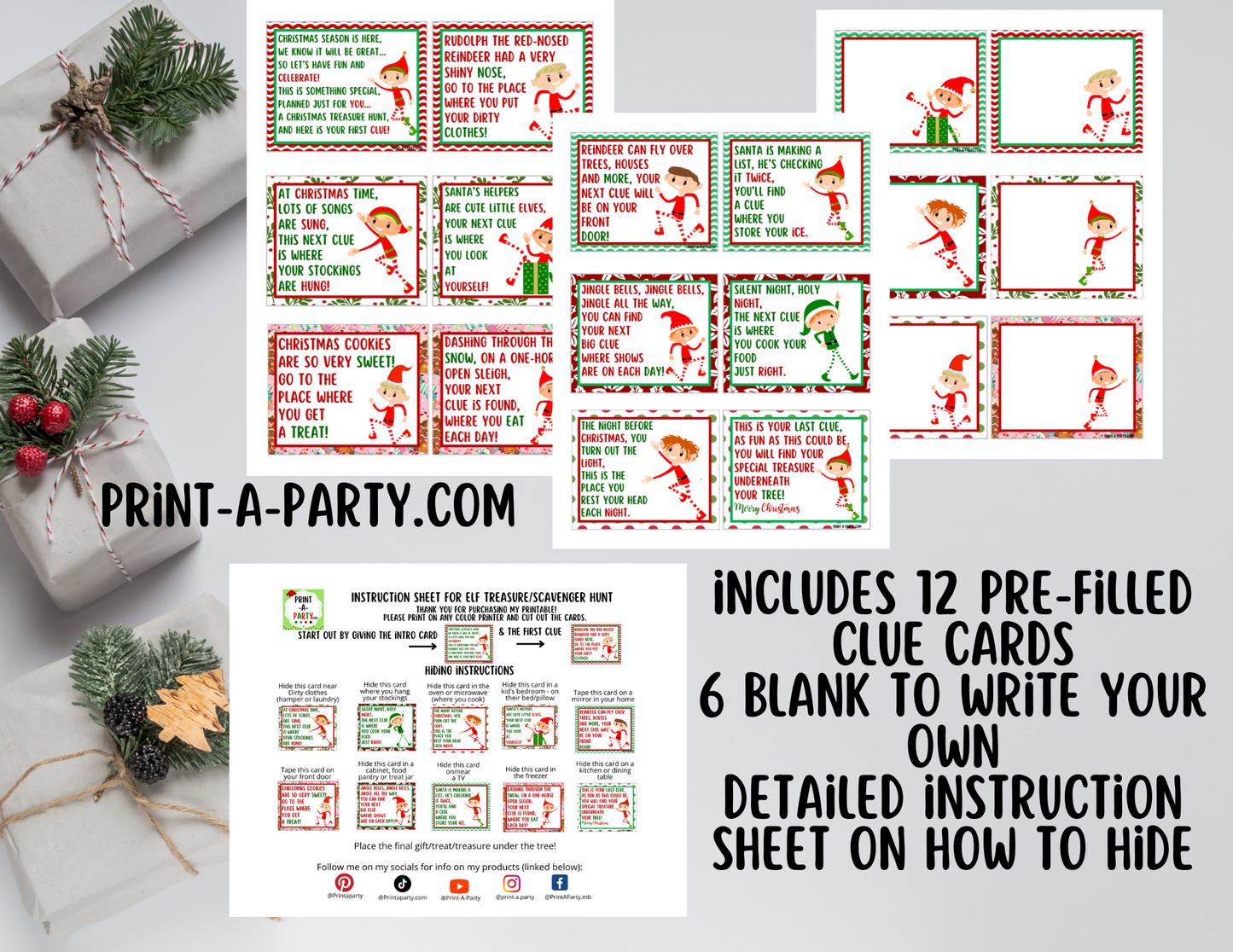 ELF TREASURE HUNT | Elf Scavenger Hunt | MALE ELF W LIGHT SKIN TONE | Elf Activity | Christmas Elf Arrival