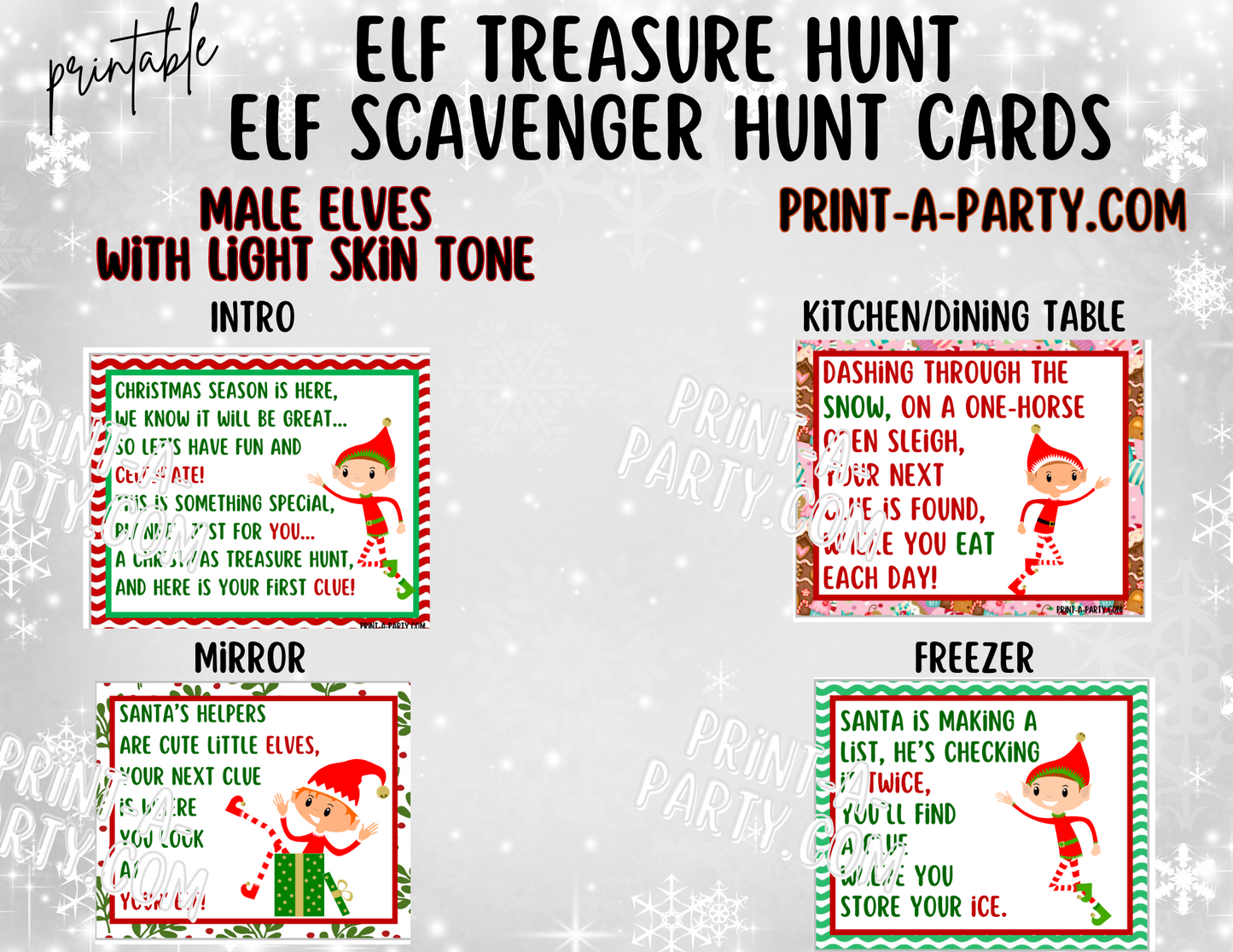 ELF TREASURE HUNT | Elf Scavenger Hunt | MALE ELF W LIGHT SKIN TONE | Elf Activity | Christmas Elf Arrival