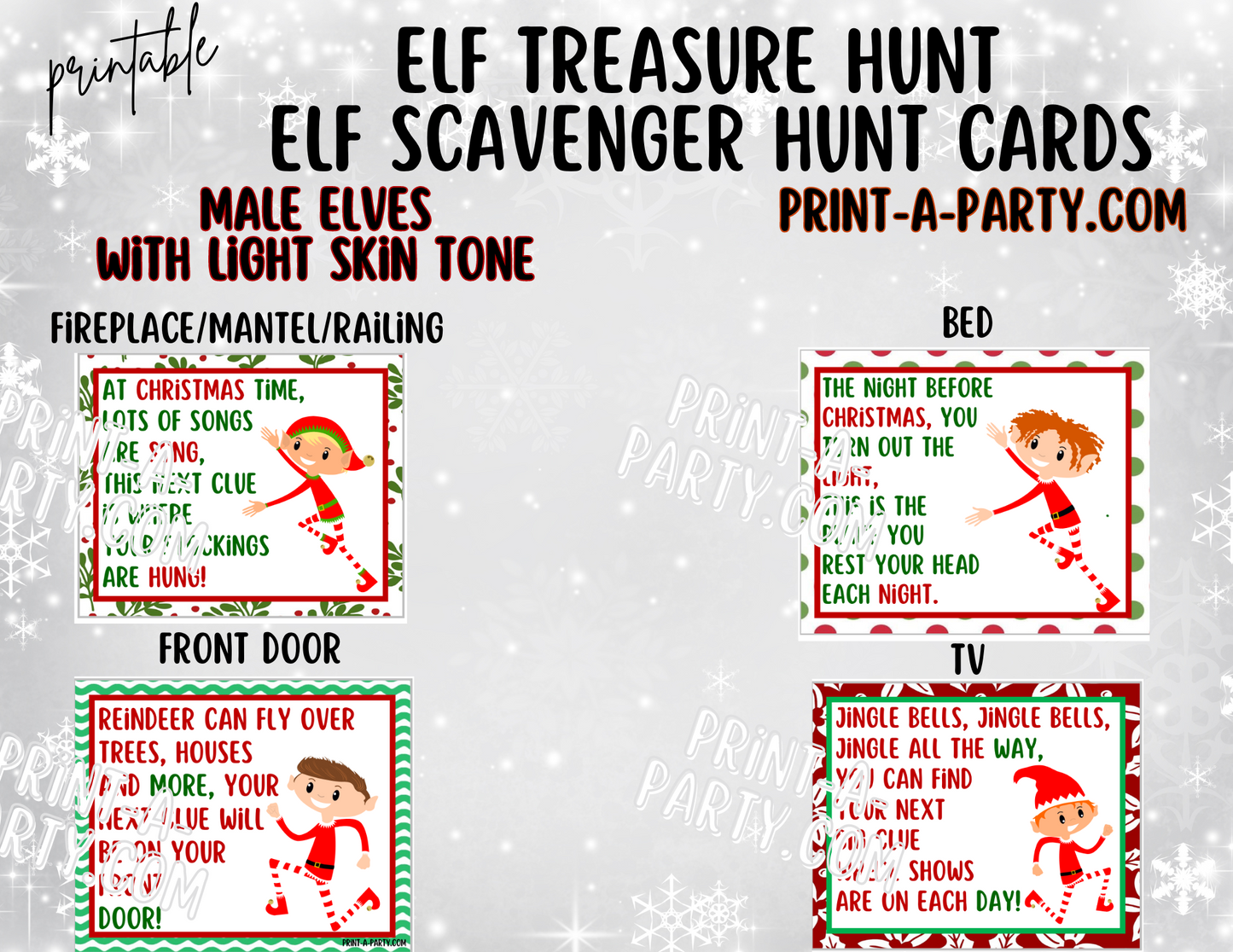 ELF TREASURE HUNT | Elf Scavenger Hunt | MALE ELF W LIGHT SKIN TONE | Elf Activity | Christmas Elf Arrival