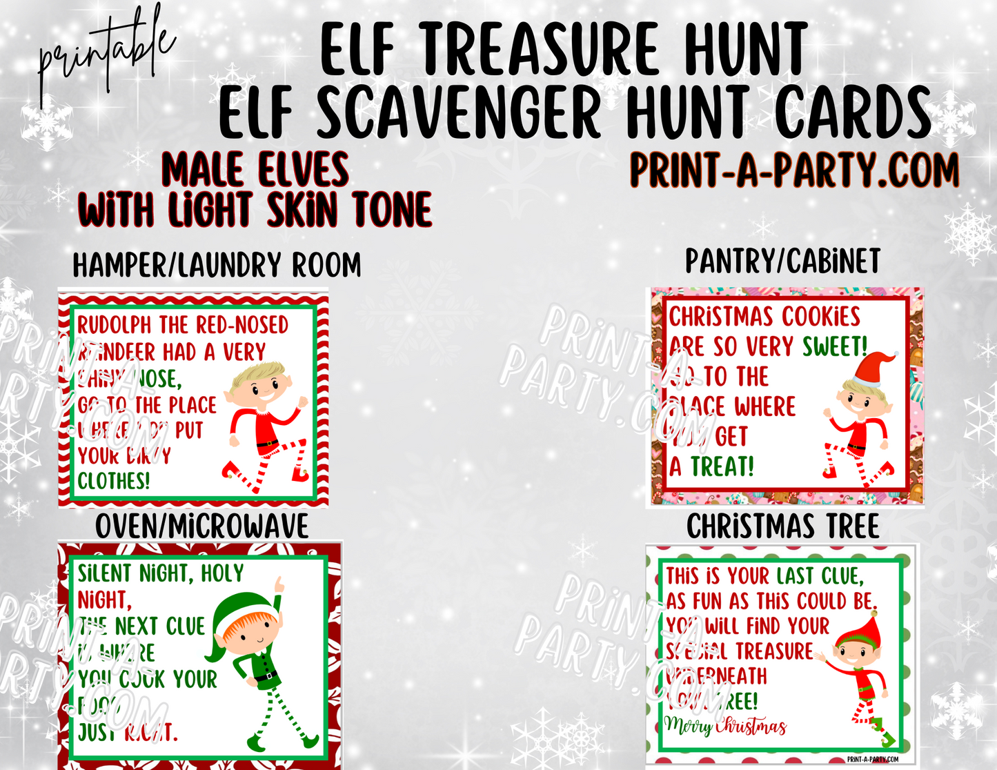 ELF TREASURE HUNT | Elf Scavenger Hunt | MALE ELF W LIGHT SKIN TONE | Elf Activity | Christmas Elf Arrival