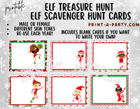 ELF TREASURE HUNT | Elf Scavenger Hunt | Elf Arrival Activity | Elf Activity | Christmas Elf Arrival - INSTANT DOWNLOAD