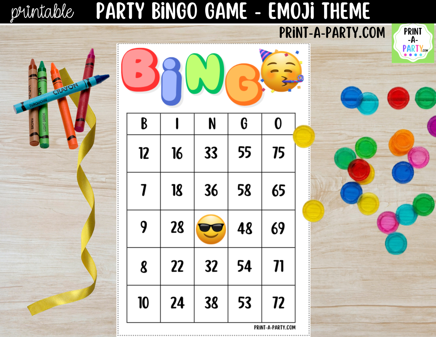 Emoji Bingo Game Printable | Classroom & Party Activity