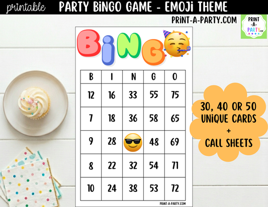 Emoji Bingo Game Printable | Classroom & Party Activity