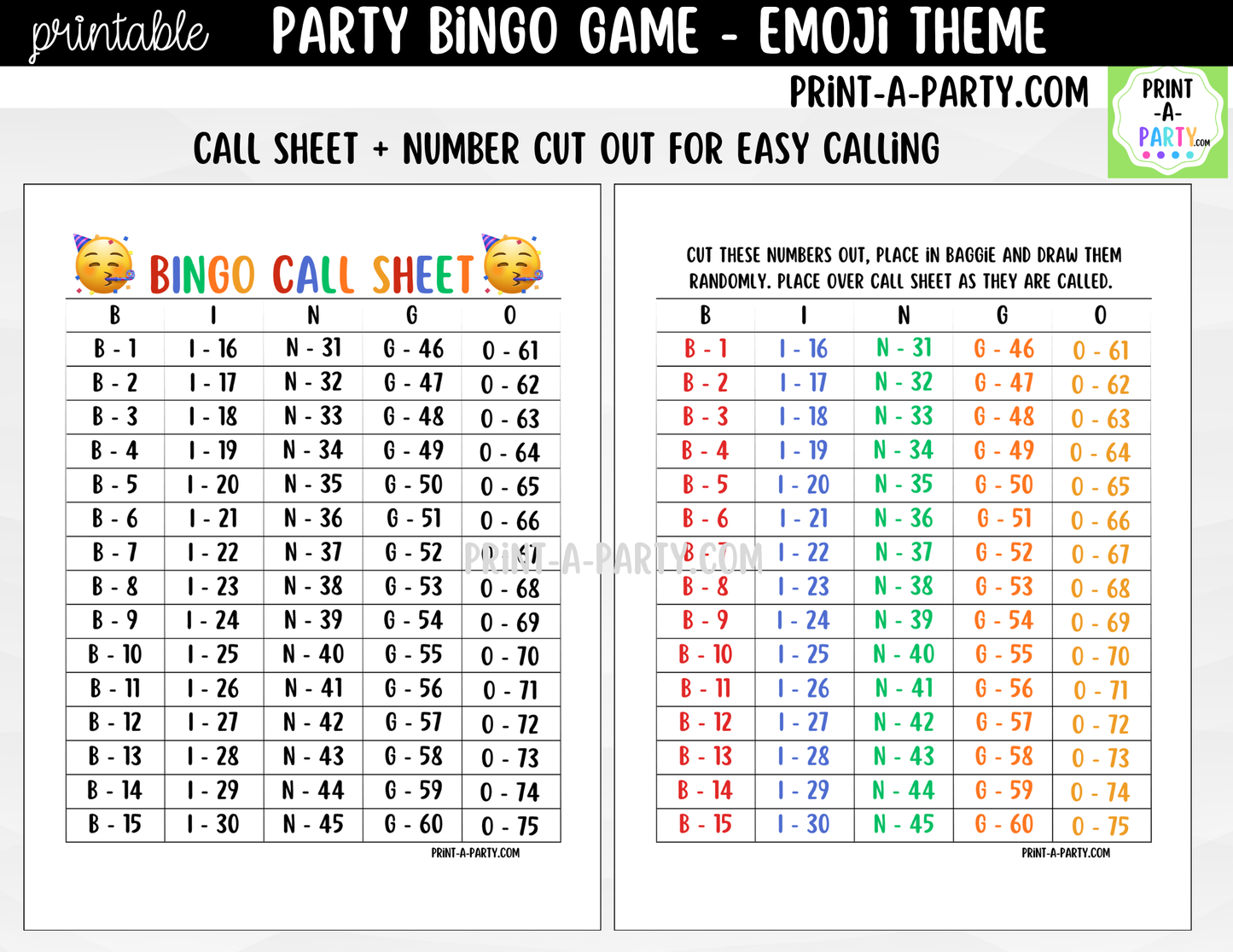 Emoji Bingo Game Printable | Classroom & Party Activity