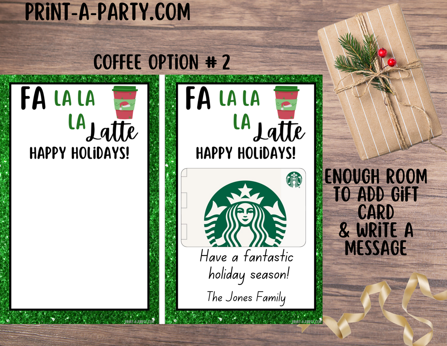 GIFT CARD Holiday Templates | Restaurants | Whataburger | Chik-fil-a | Tacos Mexican Food | Coffee | Stocking Stuffer