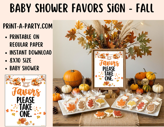 Fall Favors Sign (8x10) – Instant Download