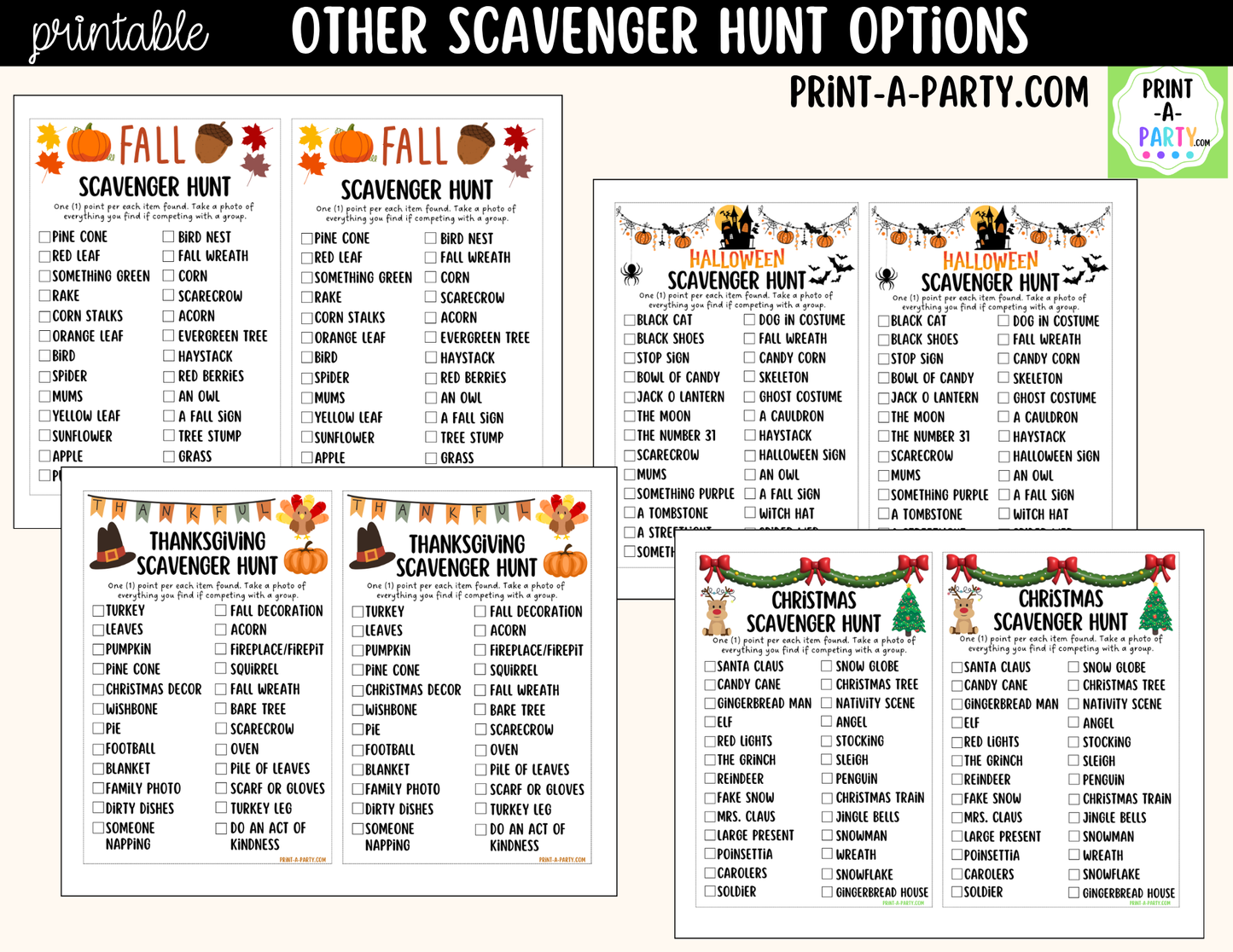 Fall Scavenger Hunt Printable | Outdoor Autumn Activity for Kids & Families
