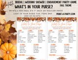 GAME BUNDLE: Bridal Wedding Shower Engagement Party Game Bundle | Fall Wedding | Fall Wedding Theme | Burnt Orange Wedding Florals | Printable