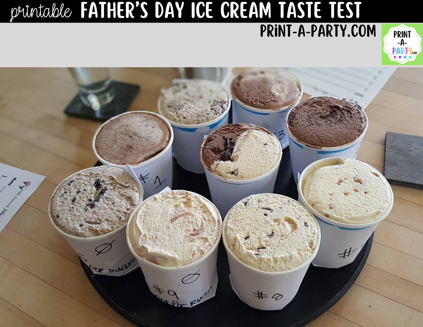 Father's Day Activity - Ice Cream Taste Test Printable - FREE INSTANT DOWNLOAD