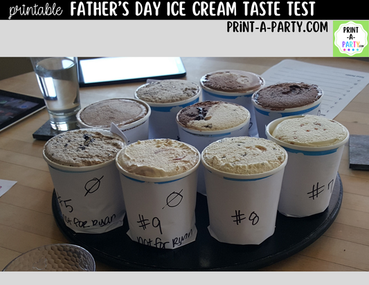 Father's Day Activity - Ice Cream Taste Test Printable - FREE INSTANT DOWNLOAD