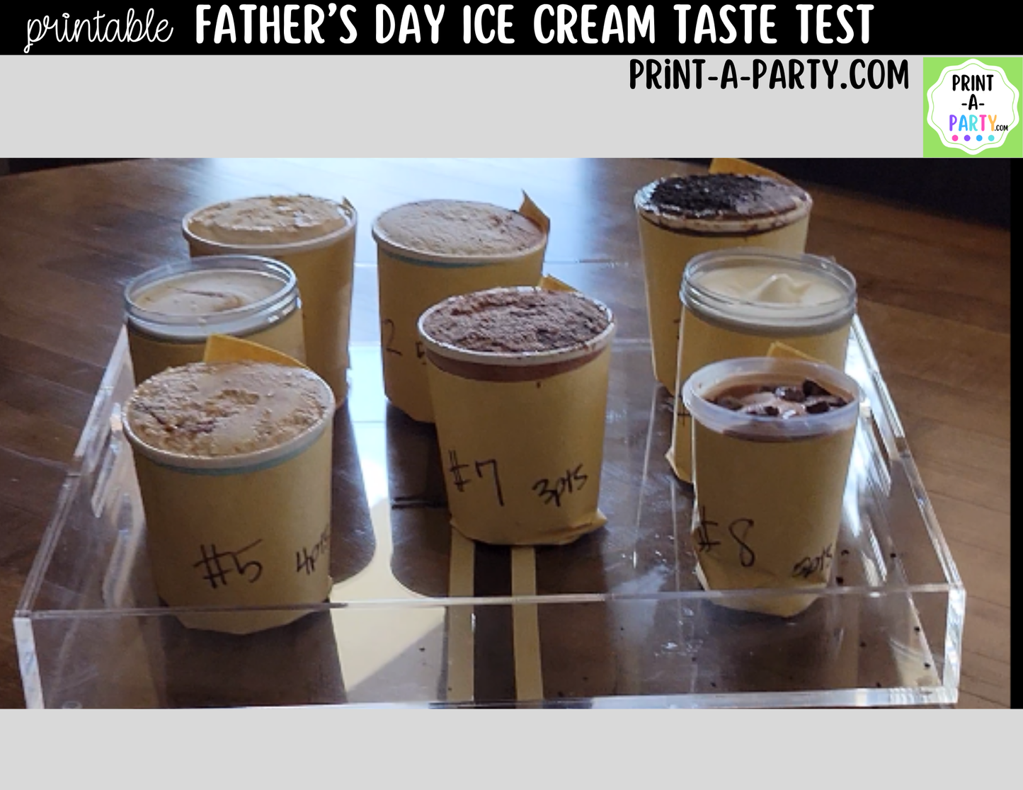 Father's Day Activity - Ice Cream Taste Test Printable - FREE INSTANT DOWNLOAD
