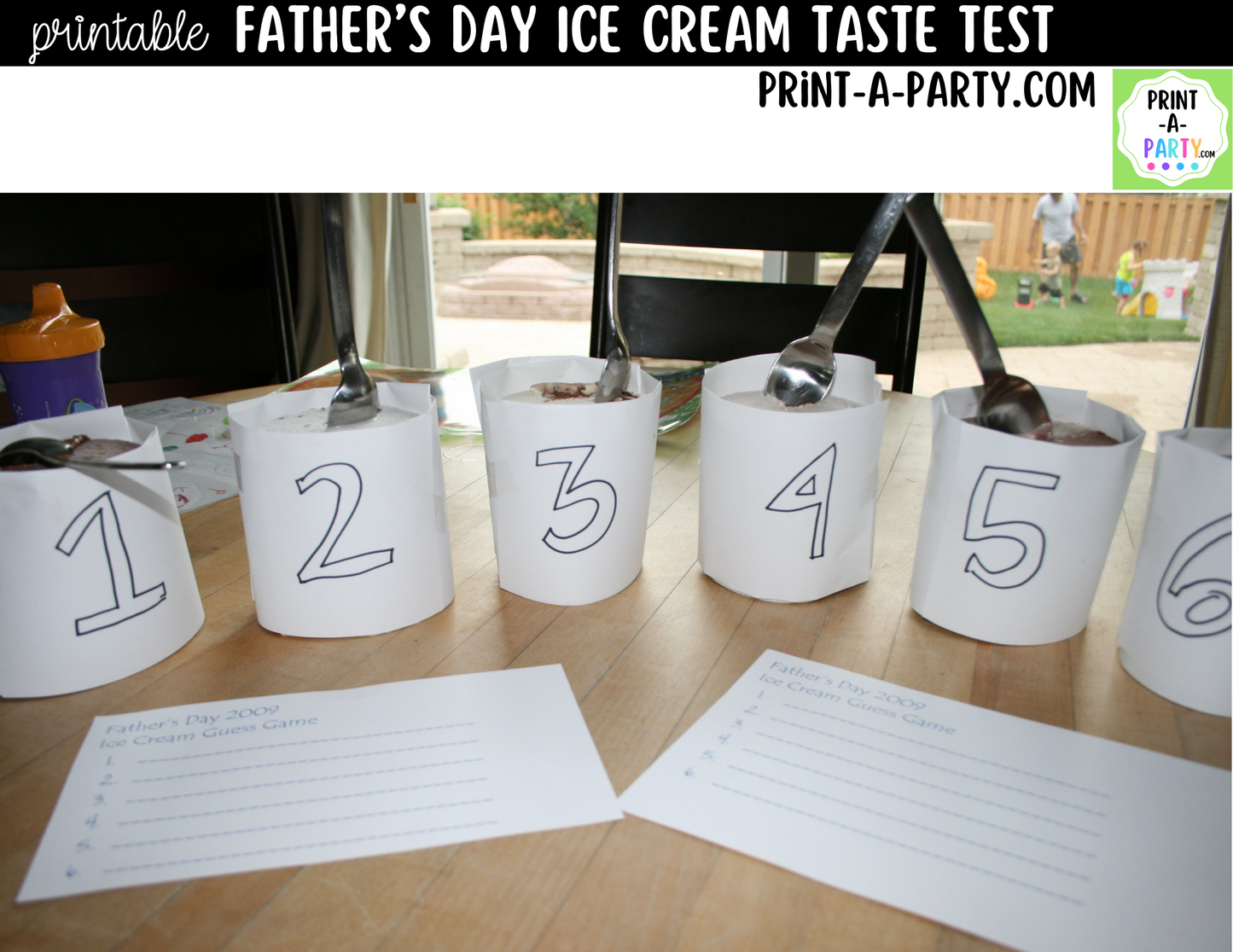 Father's Day Activity - Ice Cream Taste Test Printable - FREE INSTANT DOWNLOAD