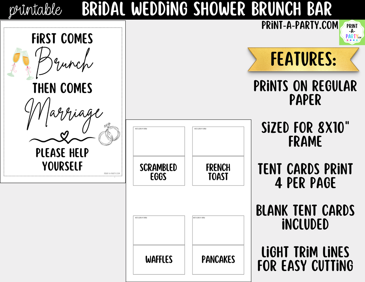 First Comes Brunch Then Comes Marriage | Brunch Bar Kit