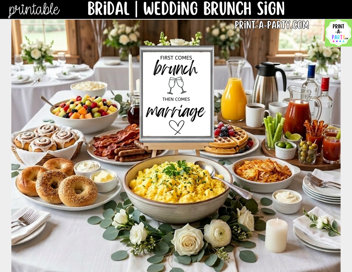 First Comes Brunch Then Comes Marriage | Brunch Sign
