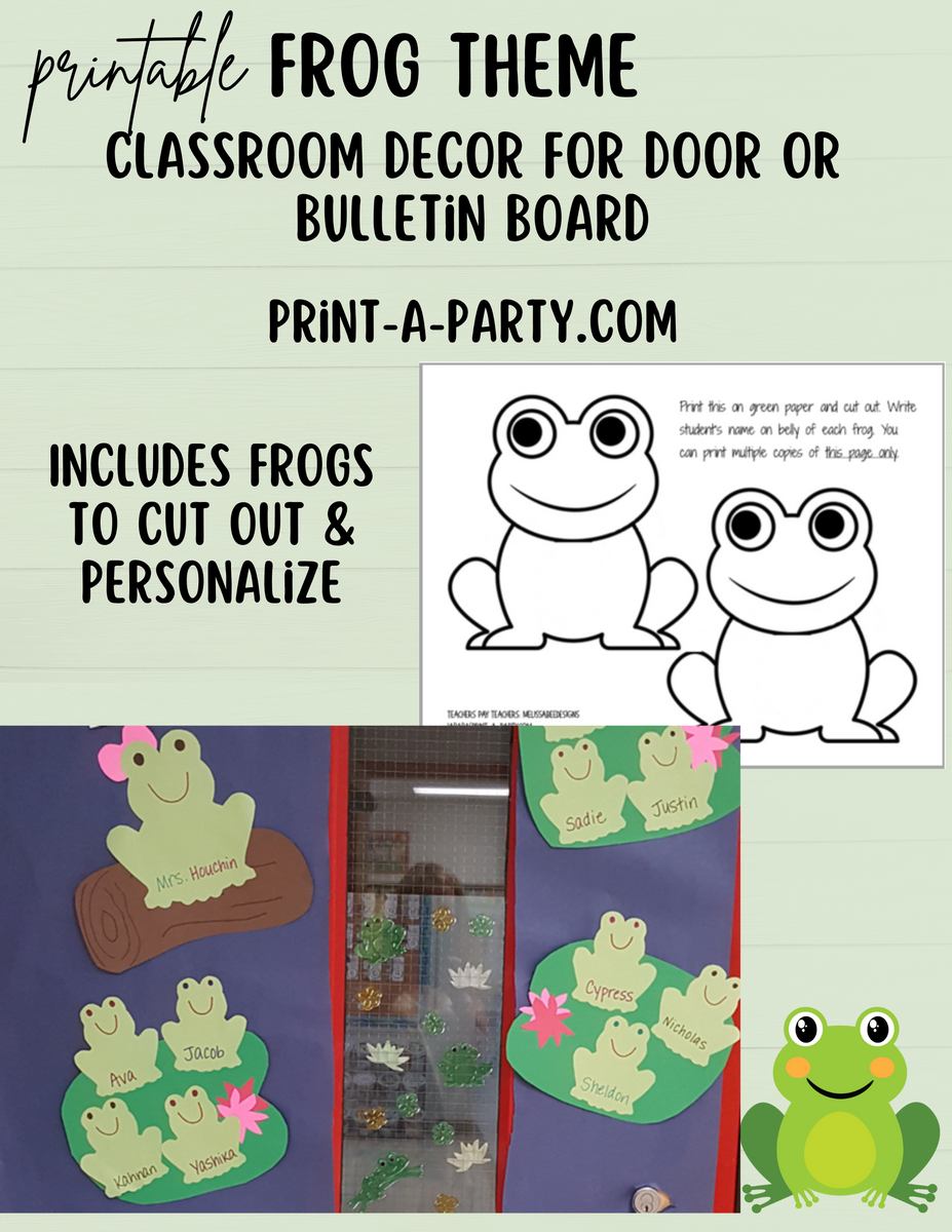 Classroom Bulletin Board or Door Kit - Frog Theme (Welcome to our Pad ...