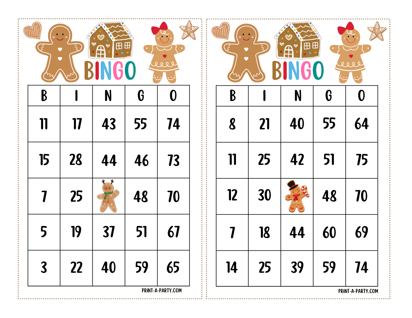 BINGO: Gingerbread | Christmas Holiday Bingo | Holiday Classroom Idea | Holiday Party Idea | Holiday Game