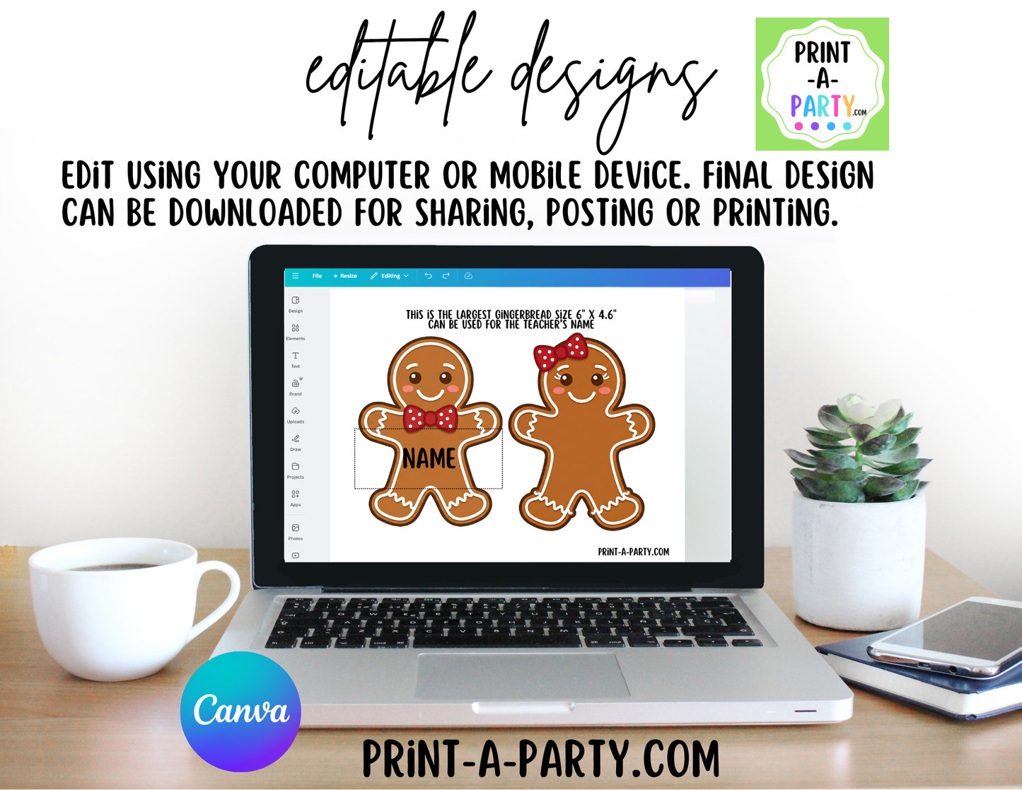 Gingerbread Printable Holiday Classroom Decor Kit for Doors, Boards, Hallways - Smart Cookie Crew