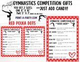 GYMNASTICS Competition Gift | Candy Gram Kit Letter | Gymnastic Meet Contest | Polka Dots | Gymnast Gifts - INSTANT DOWNLOAD