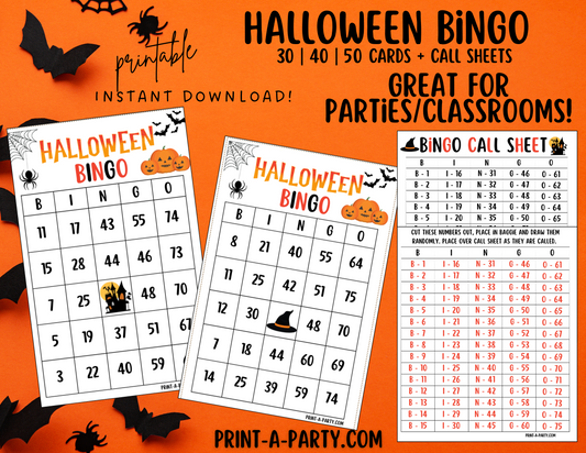 BINGO: Halloween Bingo Game | Halloween Party Idea | Halloween Classroom Party | Halloween Activity | Halloween Fun