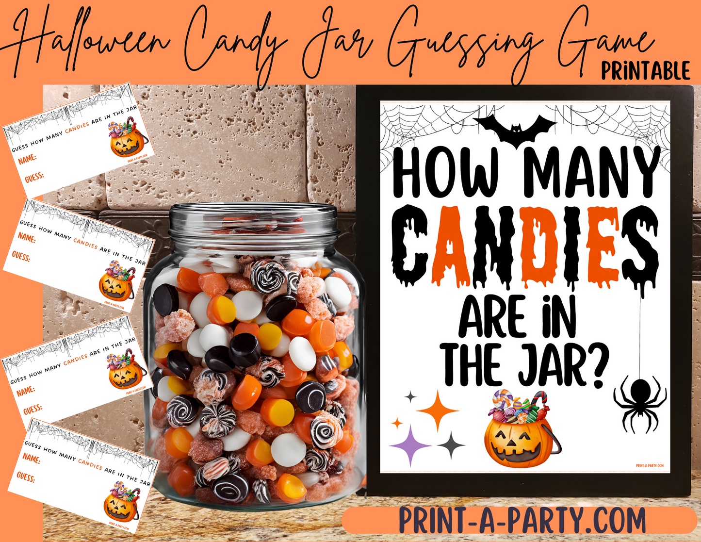 CANDY JAR GUESSING GAME - HALLOWEEN CANDY | How many candies are in ja ...