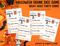 DRUNK DICE GAME: Halloween Drunk Dice Game - Adults | Halloween Adult Party Game | Halloween Adult Party