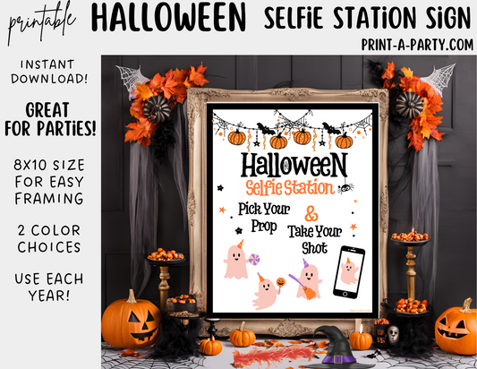 HALLOWEEN | Photo Booth Sign | Selfie Station Sign | Party Photo Booth | Halloween Party Idea