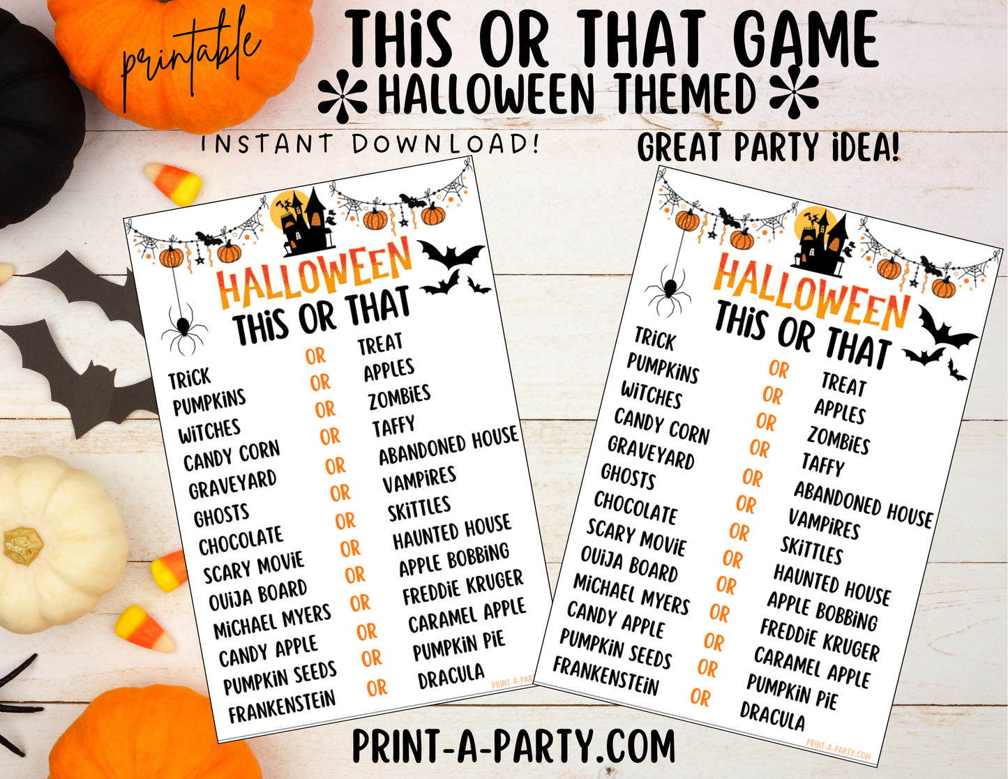 THIS OR THAT GAME: Halloween Theme | Halloween Game | Halloween Classroom Activity