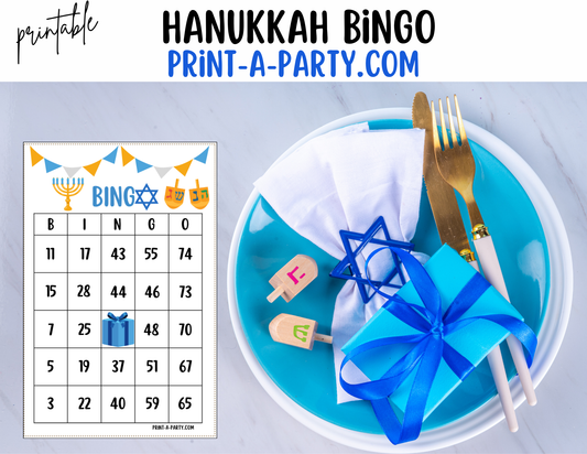 BINGO: Printable Hanukkah Bingo Game – Fun Party Activity for Kids, Adults, Hebrew School and more