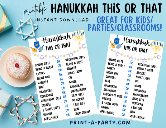 THIS OR THAT GAME | Hanukkah This or That | Hanukkah Game | Hanukkah Party Game | Hanukkah Classroom