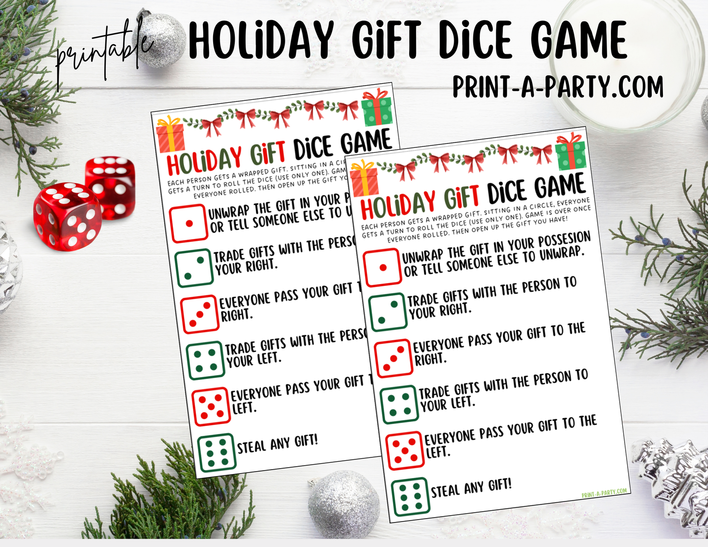 DICE GAME | Holiday Gift Dice Game | Christmas Dice Game | Pass The Presents Game | White Elephant Gifts | Grab Bag Gifts