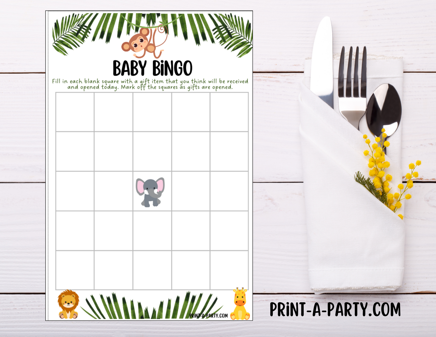 GAMES for Baby Shower | Jungle Baby Shower Theme | Jungle Baby Shower Games | INSTANT DOWNLOAD