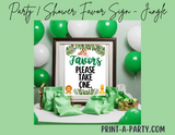 FAVORS SIGN - JUNGLE THEME | Party Favors | Baby Shower Favors | Favors Please take one