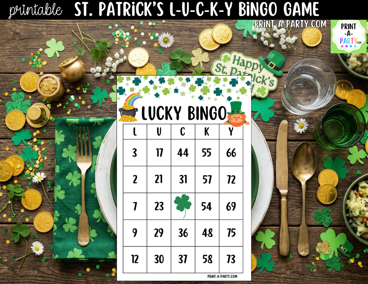St. Patrick's Day Lucky Bingo Printable | Number Game